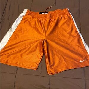 Nike Men's Athletic Shorts in Orange and White